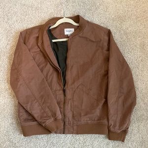 Unisex Brown Bomber Jacket Midweight